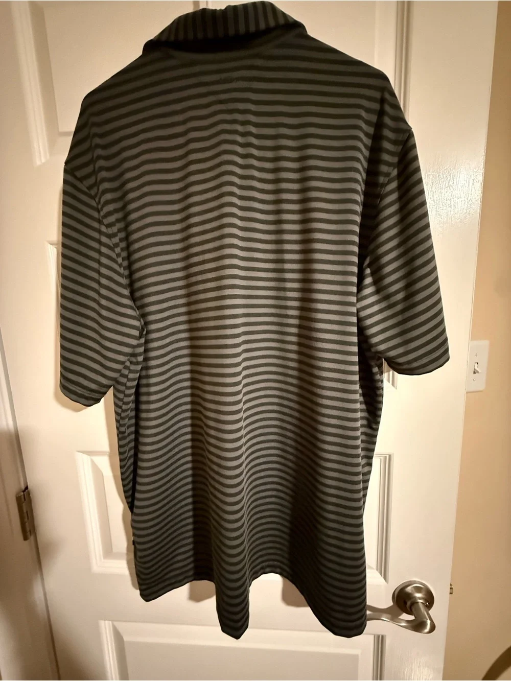 Adi Pure Adidas Men’s Striped Polo Shirt - Black & Gray
